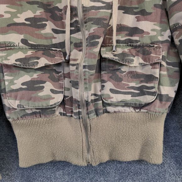 Disney Men's Full Zip Quilted Lined Hooded Jacket Camouflage M Mickey - Picture 4 of 13